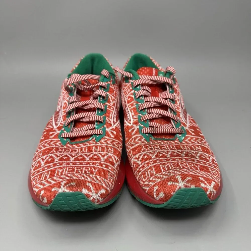 Brooks Shoes Women's 9.5 B Levitate 5 Run Merry Christmas 1203571B634 Red Green
